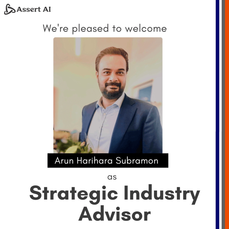 Assert AI appoints Arun Harihara Subramony as Strategic Industry Advisor