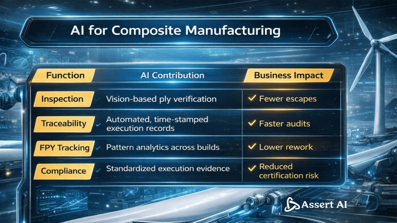 Ai for composite manufacturing