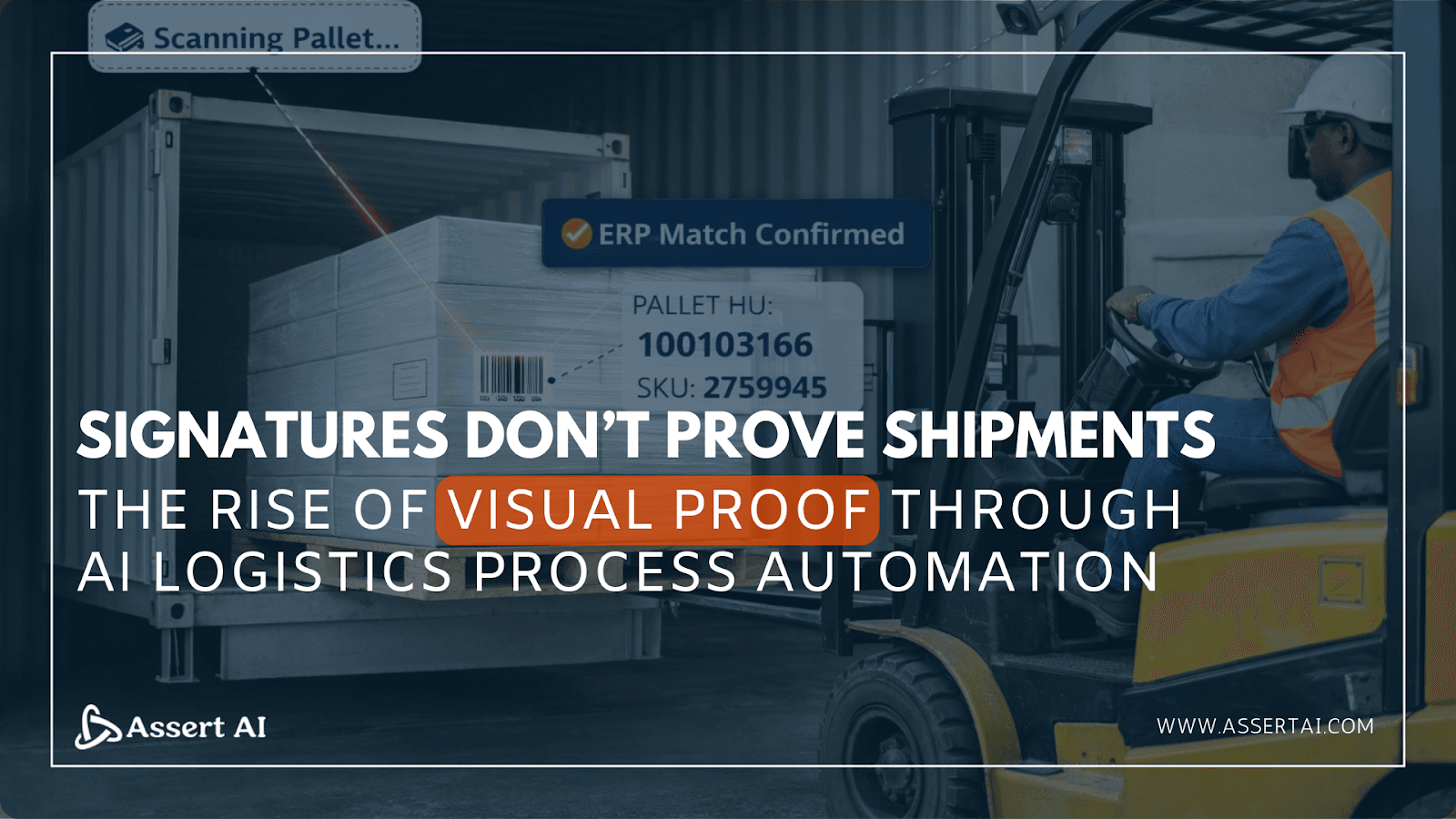 Visual Proof through AI Logistics