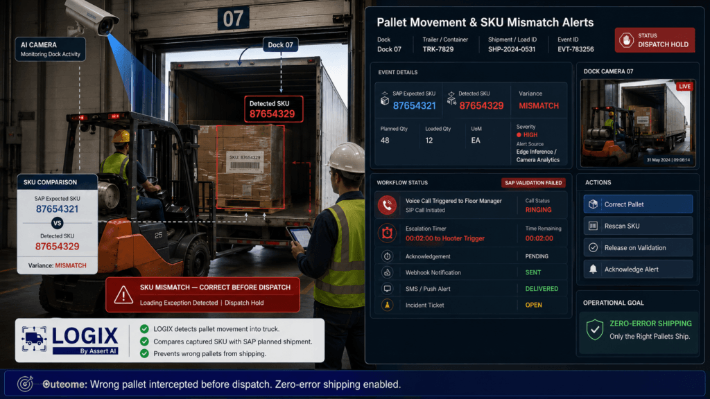 Pallet Movement and SKU Mismatch Alerts
